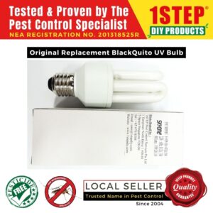 1STEP Combo Pack Glue Board 10pc + Anti Mosquito UV Light Bulb – For Use with Black Quito Mosquito Trap Killer (Skyone)