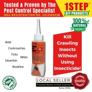 1STEP Universal Insect Granules 20g/bottle – Crawling Insect Killer Granules – Kills Cockroaches, Booklice, Silverfish, Fleas & Mites