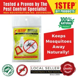 1STEP Mosquito Repellent Keychain with refillable dropper – Protect from Dengue