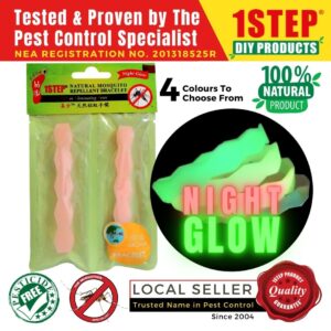1STEP Natural Mosquito Repellent Bracelet (Night Glow) – Pink