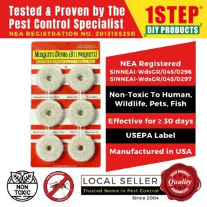1STEP Mosquito Dunks (BTI) – 6pcs/pack – Kills Mosquito Larvae – Non-Toxic