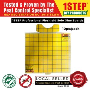 1STEP Glue Paper 10pc/Pack for use with Fly Shield Solo – Specially Formulated with Quality Adhesion & Flies Attractant