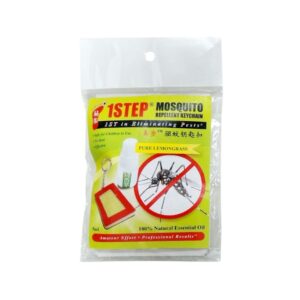 1STEP Mosquito Repellent Keychain with refillable dropper – Protect from Dengue